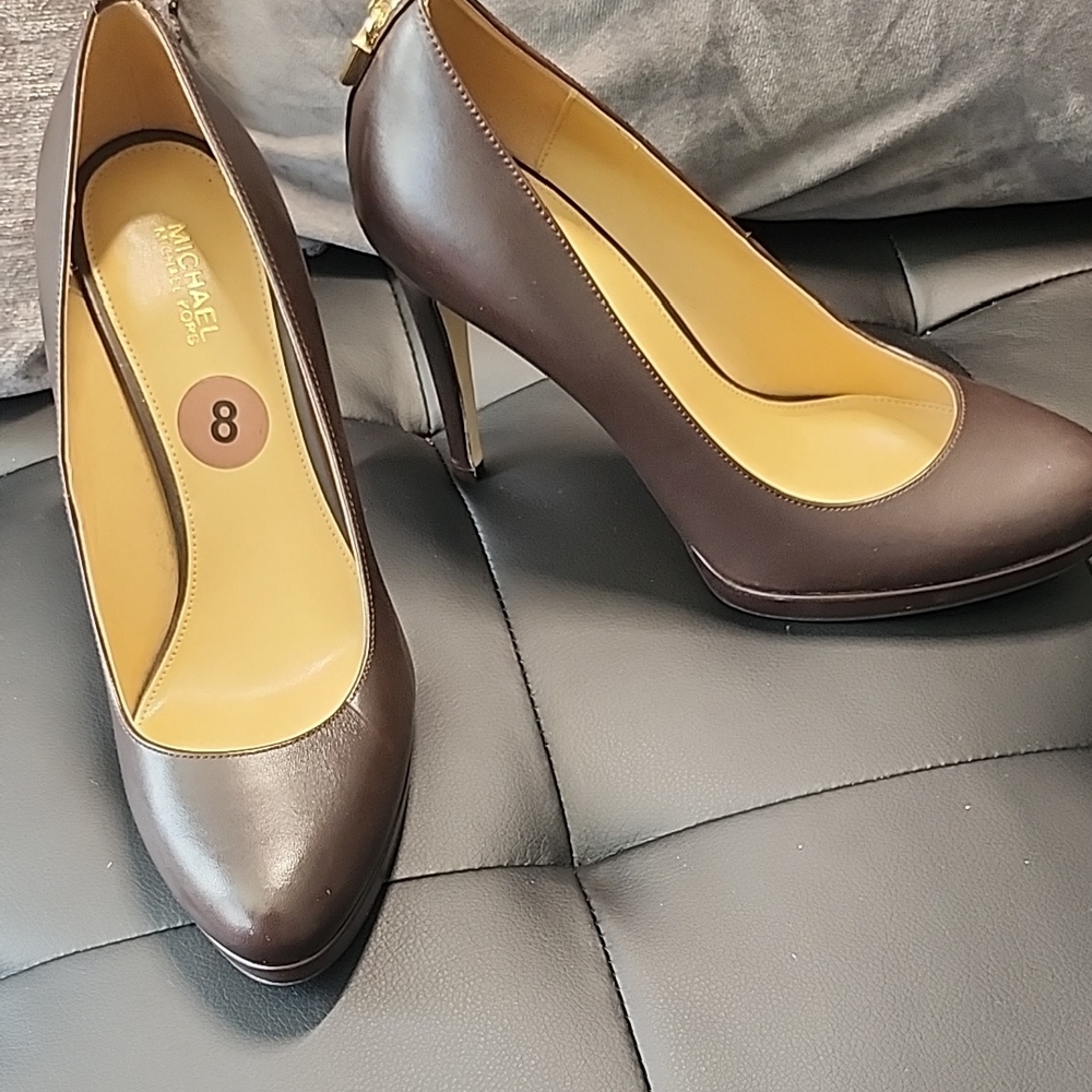 Michael Kors Brown Leather Heels